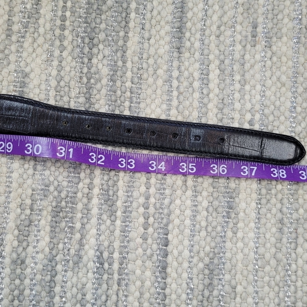 Fossil vintage leather & silver platted western belt - Picture 8 of 9